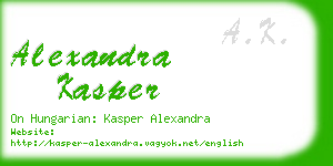 alexandra kasper business card
